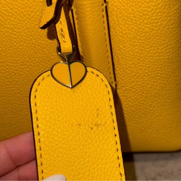 Kate Spade Margaux Satchel in Yellow Pebbled Leather - Picture 10 of 10